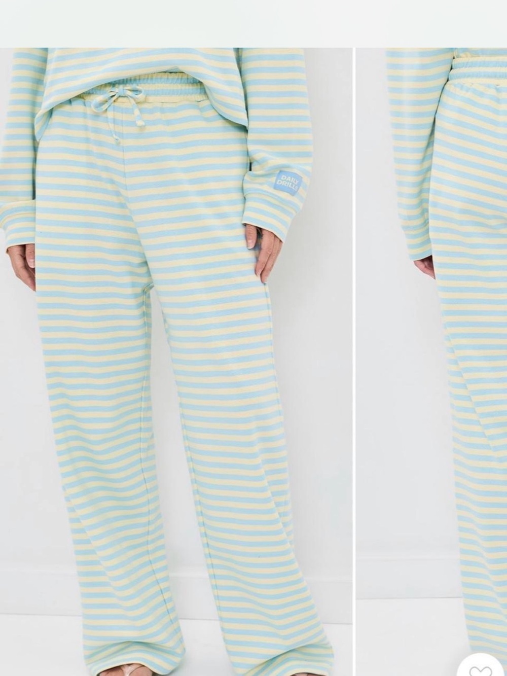 Daily drills x shopbop striped cotton pants in Malibu and lemonade XS/S